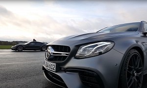 Mercedes-AMG E 63 S Wagon vs Taycan Turbo vs Model 3 Performance. EV Double Win?