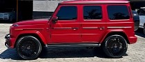 Mercedes-AMG G 63 on 24s Is Too Satin and Crimson Everywhere, But Also a Little Black