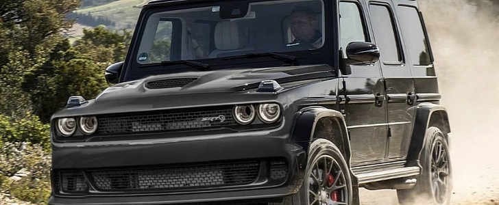 Mercedes-AMG G63 With Dodge Challenger Face Swap Looks Like a Ramcharger