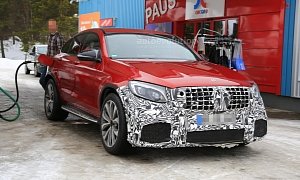 Mercedes-AMG GLC 63 Coupe Prototype Wears Production Red Paint, Looks Awesome