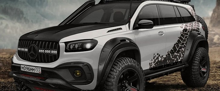 Mercedes-AMG GLS 63 Off-Road overlanding project rendering by ildar_project
