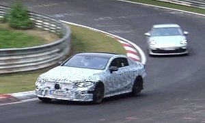Mercedes-AMG GT Four-Door Looks Bigger Than Panamera, Overtakes CLE/CLS on 'Ring