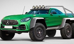 Mercedes-AMG GT R 6x6 Rendering Reveals Hulk of The Green Hell
