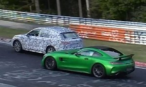 Mercedes-AMG GT R Attacks 2018 Audi Q3 Prototype on Nurburgring, a Hot Lap Pass