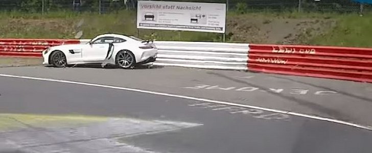 Mercedes-AMG GT R Nurburgring crash