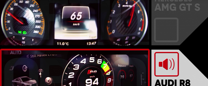 Mercedes-Benz AMG GT S vs Audi R8 V10 Plus Acceleration Test