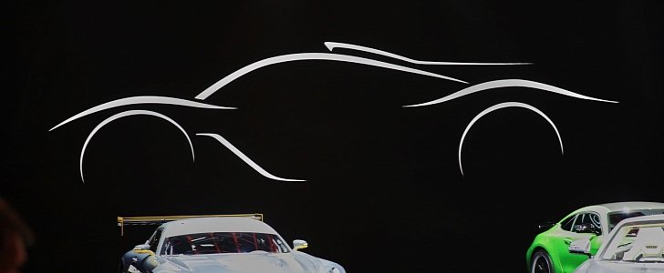 Mercedes-AMG hypercar sketch at 2016 Paris Motor Show