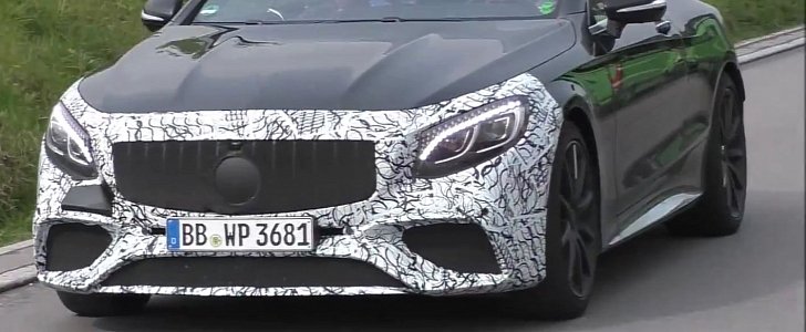 Mercedes-AMG S63 Coupe and Cabriolet Facelift Spied, Panamericana Grille Stands 