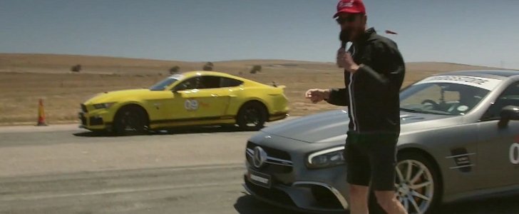 Mercedes-AMG SL 65 vs. Roush Mustang Is a Drag Race That Sounds Good