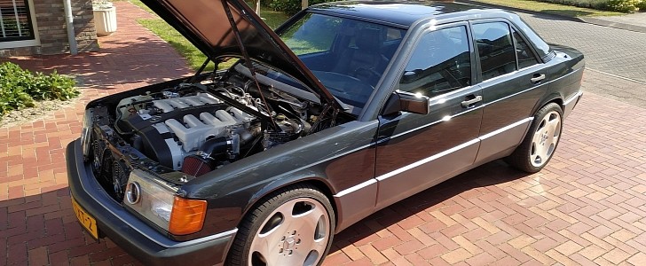 Mercedes Benz 190 With M120 V12 Swap Listed For Sale Costs Less Than A C 63 S Autoevolution
