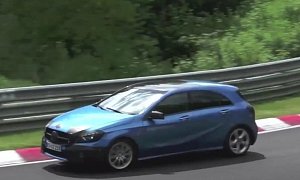 Mercedes-Benz A-Class Facelift Spied Lapping Nurburgring