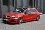 Mercedes-Benz A45 AMG Gets Wrapped in Wonderful Red Matte Foil, Is Boosted to 435 HP