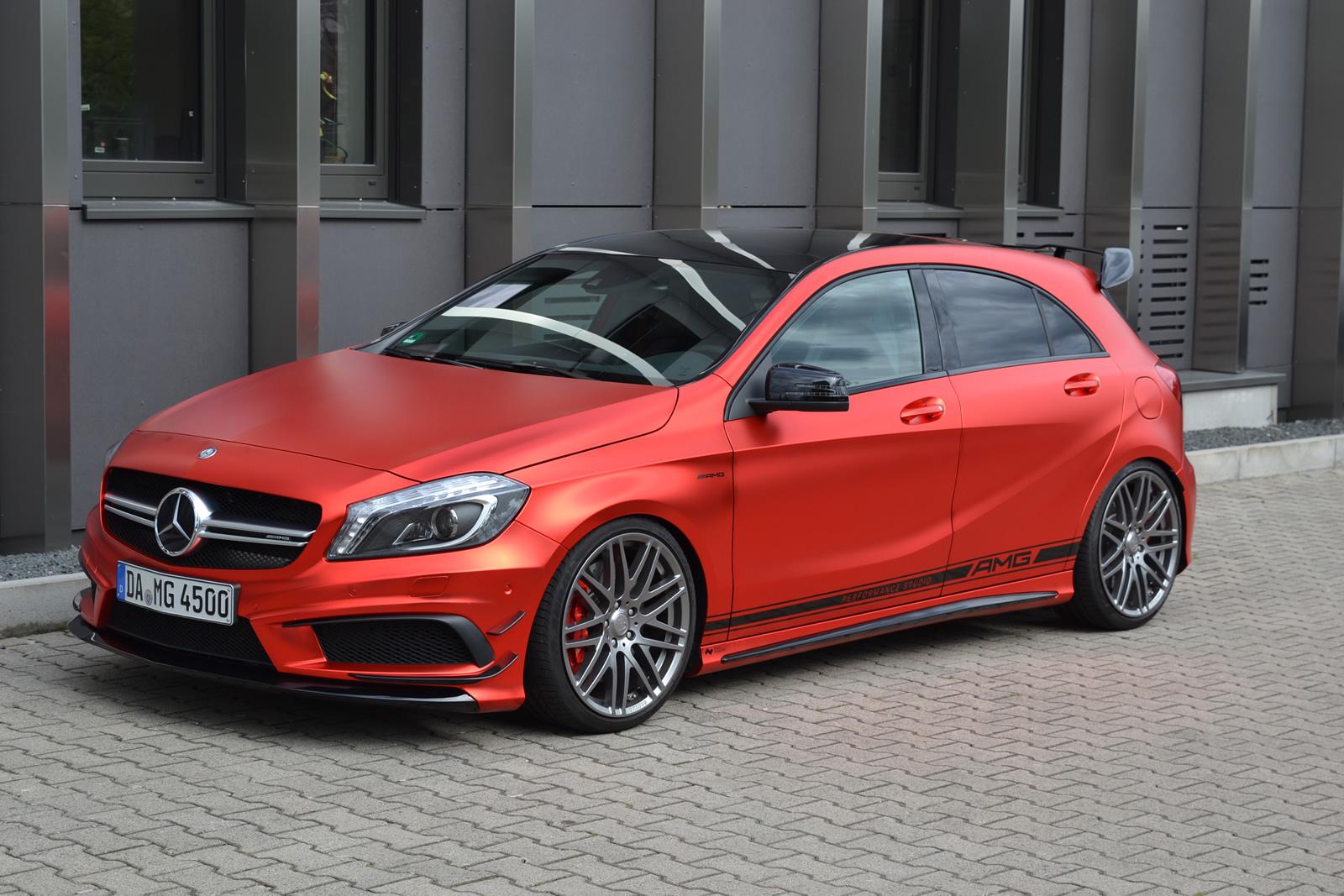 Prelude ontploffen mengsel Mercedes-Benz A45 AMG Gets Wrapped in Wonderful Red Matte Foil, Is Boosted  to 435 HP - autoevolution