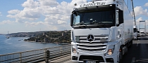 Mercedes-Benz Actros Convoy with Supplies for Syrian Refugees Arrives at Destination