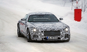 Mercedes-Benz AMG GT (C190) Caught Driving on Snow