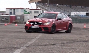 Mercedes-Benz C63 AMG Coupe Black Series on Handling Course