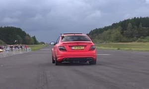 Mercedes-Benz C63 AMG with IPE Exhaust Acoustically Destroys Drag Competition