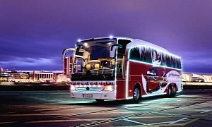 Mercedes-Benz Can't Wait for Christmas, Decorates a Travego Coach Bus