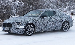Mercedes-Benz CLE Scooped Playing in the Snow With Plug-In Hybrid Powertrain