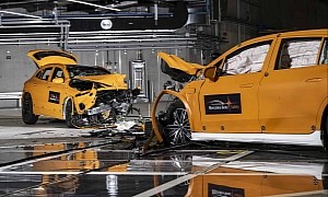 Mercedes-Benz Conducted the World's First Public Crash Test Involving Two Electric Cars