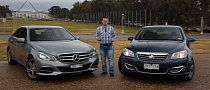 Mercedes-Benz E200 versus Holden VF Calais by Motoring Australia