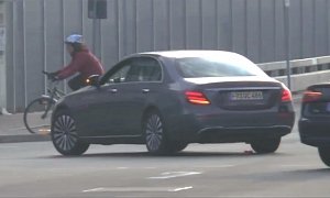 Mercedes-Benz E350e Plug-In Hybrid Spotted Running Silently on the Road