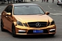 Mercedes-Benz E63 AMG Gets Gold Wrap in China
