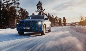 Mercedes-Benz EQA Does the Mandatory Rounds in the Snow