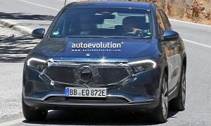 Mercedes-Benz EQA Electric Crossover Caught Hiding New Face Beneath Camouflage