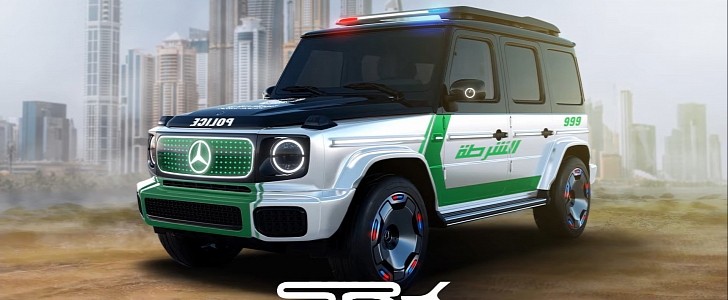 Mercedes-Benz Concept EQG becomes Dubai Police Edition in rendering