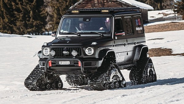 Mercedes G-Class with tracks