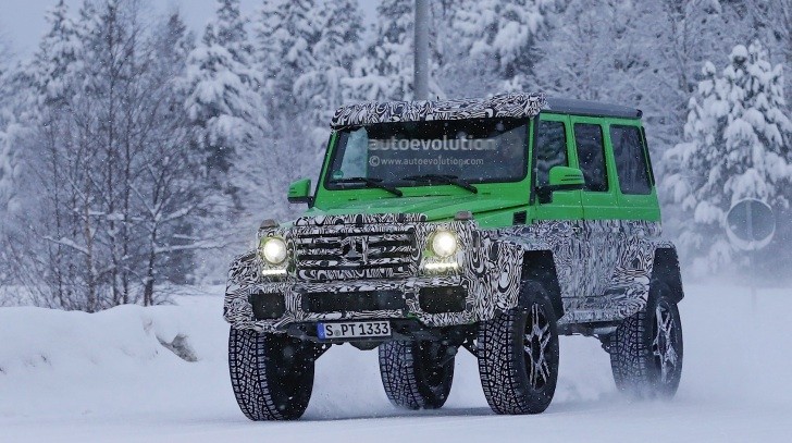 Mercedes-Benz G63 AMG 4x4 spied in snow