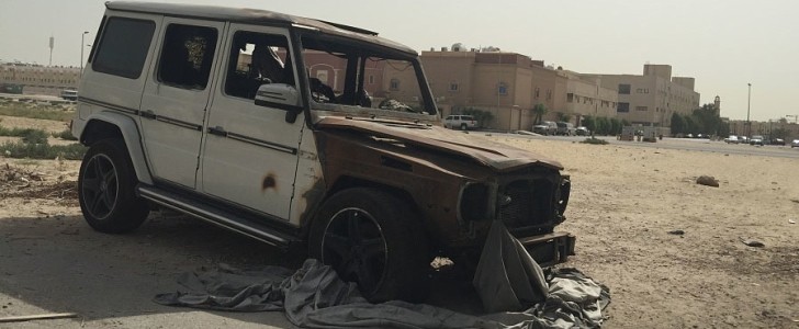 Mercedes-Benz G63 AMG Burns Down in Saudi Arabia