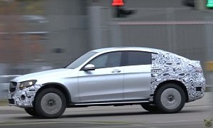 Mercedes-Benz GLC Coupe Spied with as Little Camouflage as Possible