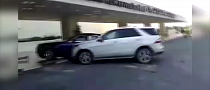Mercedes-Benz M-Class Driver Can’t Help but Ram a Rolls-Royce Ghost. Repeatedly