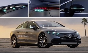 Mercedes-Benz Marks Its Autonomous Driving Territory With Turquoise-Colored Lights