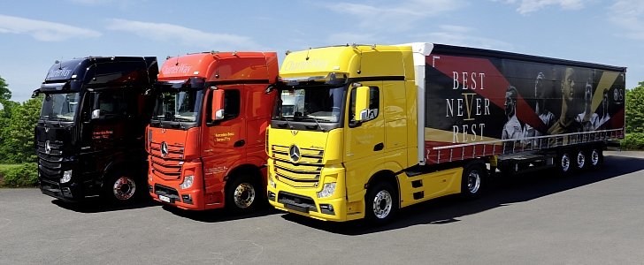 World Cup livery on an Actros trcuk