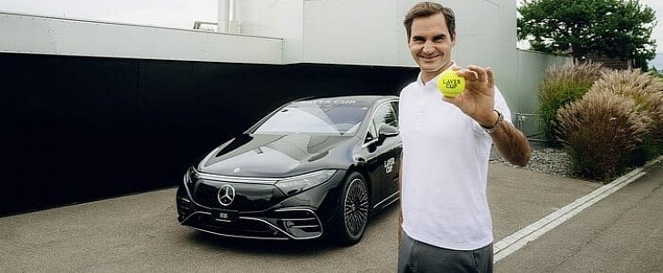Roger Federer and Mercedes-Benz For Laver Cup