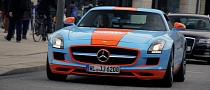 Mercedes-Benz SLS AMG Caught Wearing Gulf Livery