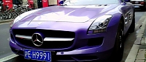 Mercedes-Benz SLS Gets Purple Finish in China