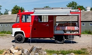 Mercedes-Benz T2 Fire Truck Camper Lets You Enjoy Endless Views and Live off the Grid