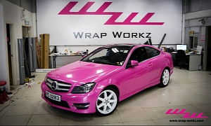 Mercedes C-Coupe Feels Macho in Pink <span>· Video</span>