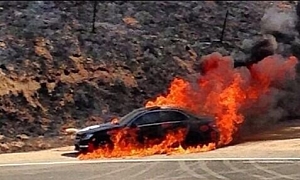 Mercedes C63 AMG Starts Fire with Its Brakes, Burns To a Crisp