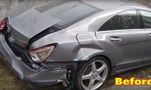 Mercedes CLS Gets Massive Trunk Repair from Russian Mechanic