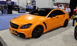 Mercedes CLS550 Black Bison Wrapped in Orange by DBX <span>· Video</span>