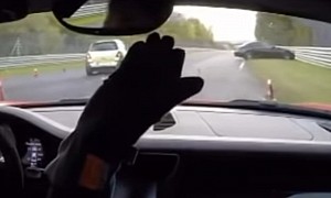 Mercedes Driver Pulls a Mustang on the Nurburgring Mere Seconds After Entering the Track