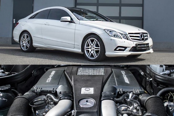 Mercedes E-Class Coupe Gets AMG Bi-Turbo Engine Swap by Mcchip