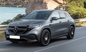 Mercedes EQA Rendered as Streamlined GLA Crossover