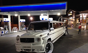 Mercedes G-Class Turned into a 6-Wheeled Stretch Limo on Forgiato Wheels