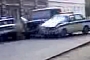 Mercedes G55 AMG Smashes through Police Roadblock in Russia